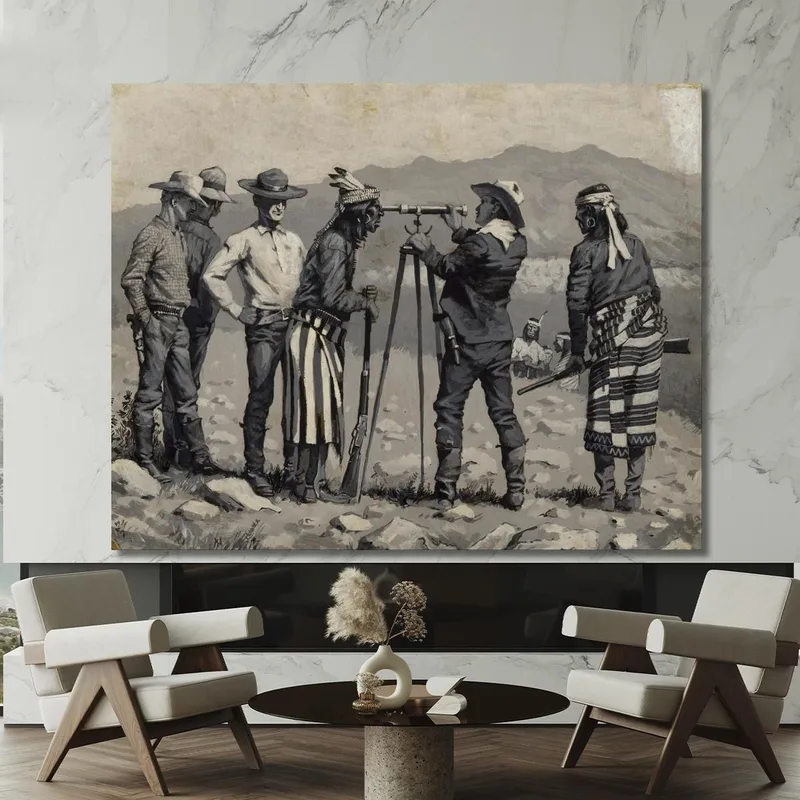 Regarder À Travers Le Télescope Frederic Remington