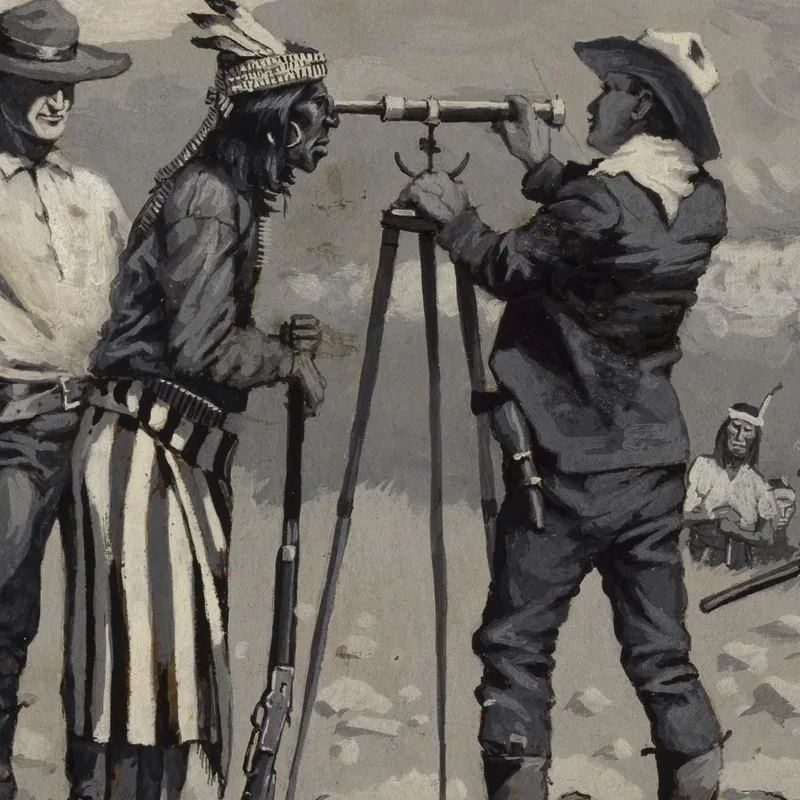 Regarder À Travers Le Télescope Frederic Remington