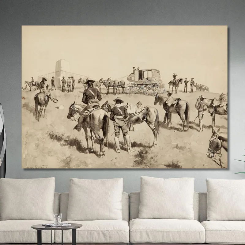 Sur Le Bighorn Frederic Remington