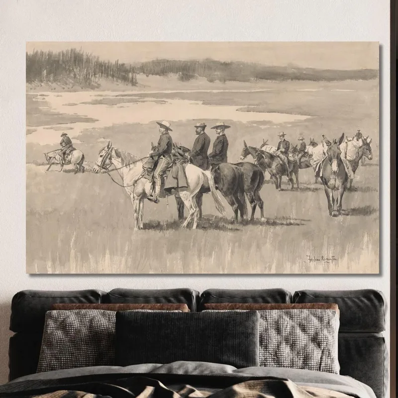 Auf Den Quellgewässern: Burgess Findet Eine Furt Frederic Remington