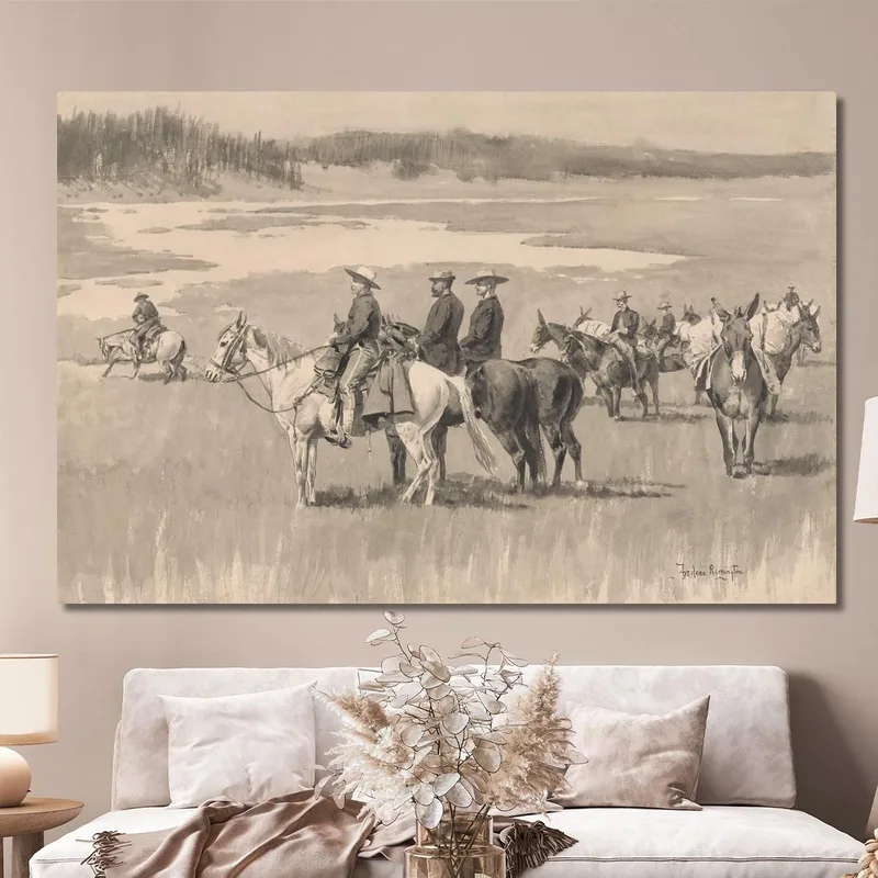 Auf Den Quellgewässern: Burgess Findet Eine Furt Frederic Remington