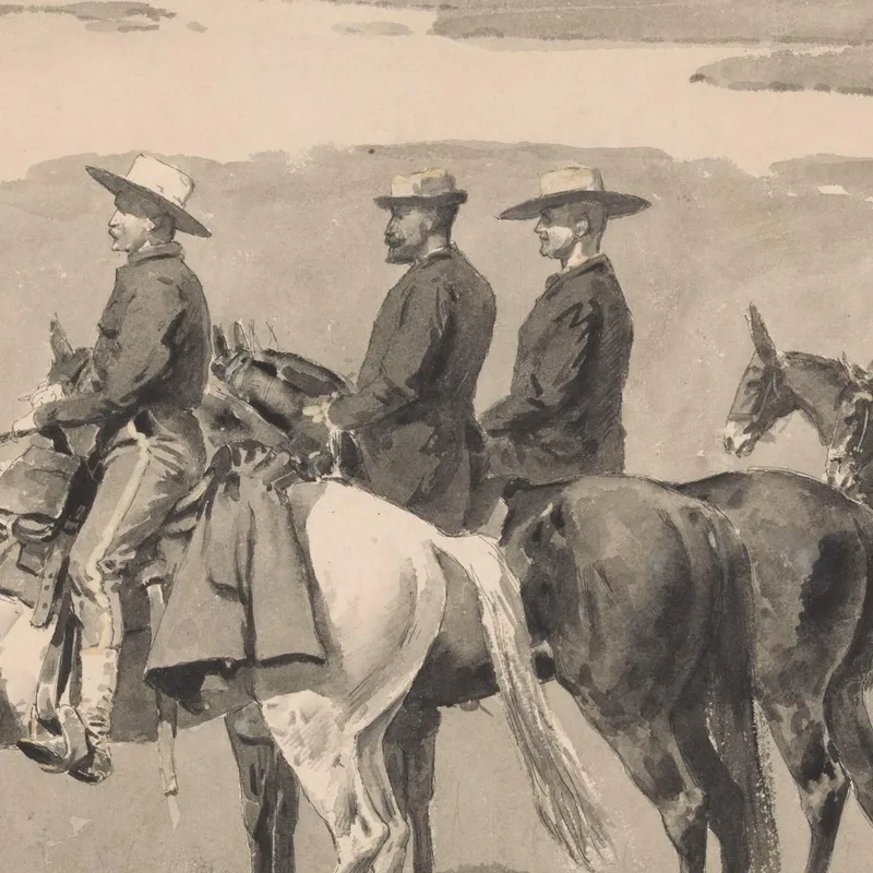 Auf Den Quellgewässern: Burgess Findet Eine Furt Frederic Remington