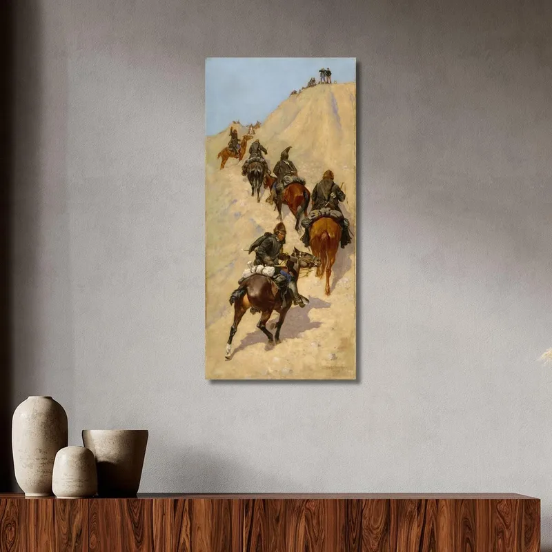 Scouts Escaladant Une Montagne Frederic Remington