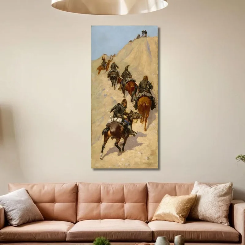 Scouts Escaladant Une Montagne Frederic Remington