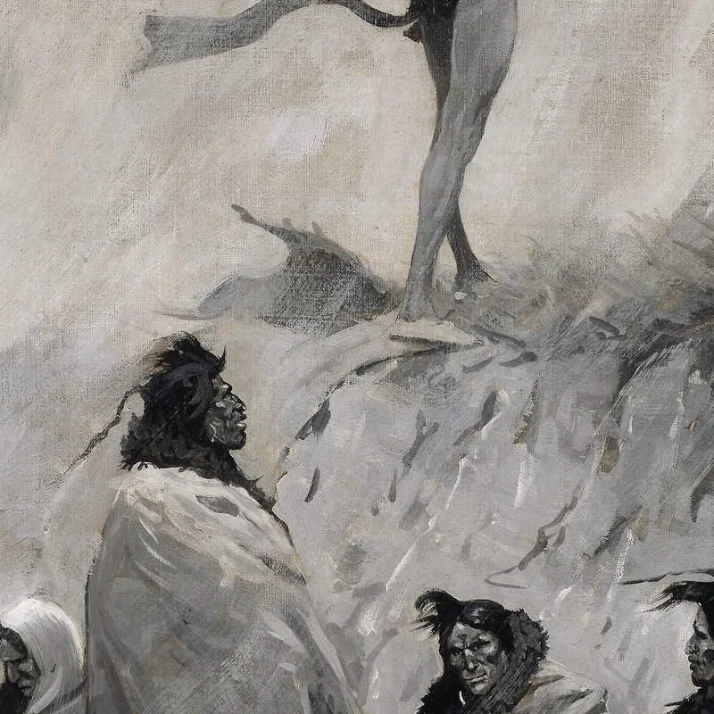 Le Cracheur De Feu A Levé Les Bras Vers L'Oiseau-Tonnerre Frederic Remington