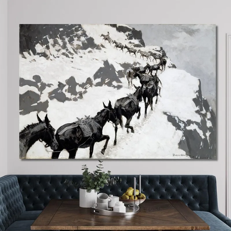 La Manada De Mulas Frederic Remington