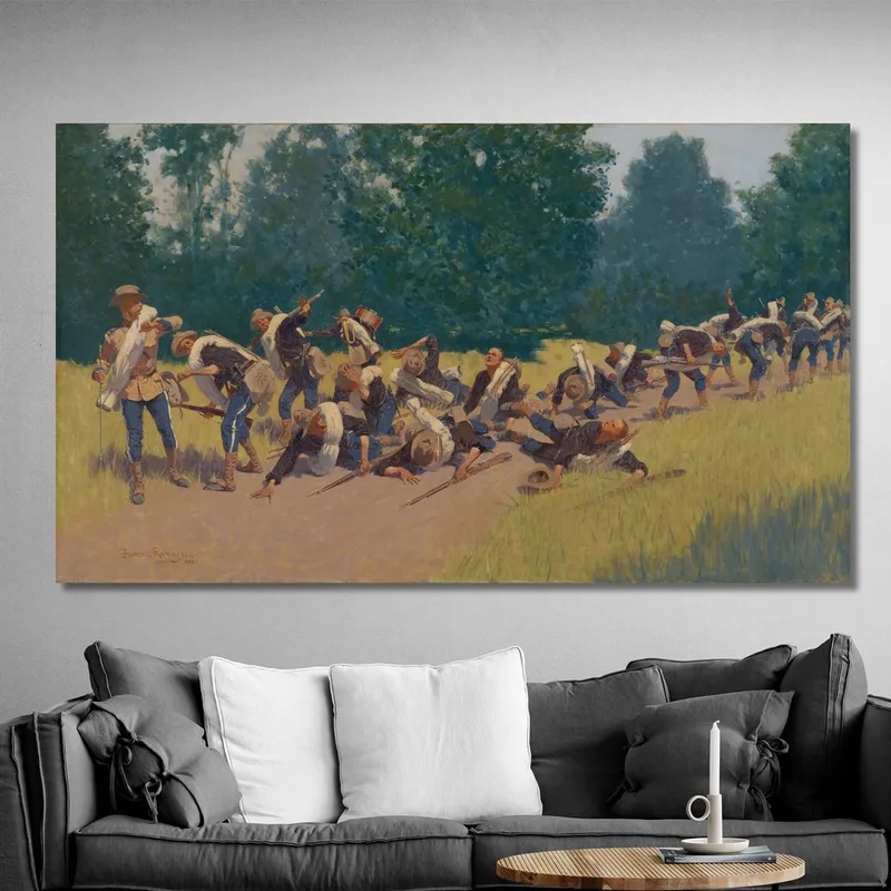 El Grito De La Metralla En El Cerro San Juan Frederic Remington
