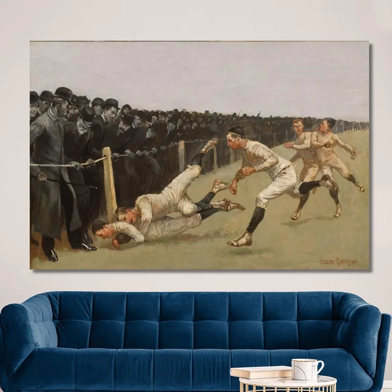 Touchdown Yale Contre Princeton Le Jour De Thanksgiving Frederic Remington