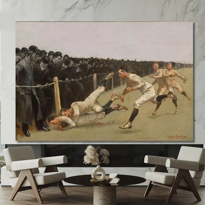 Touchdown Yale Contre Princeton Le Jour De Thanksgiving Frederic Remington