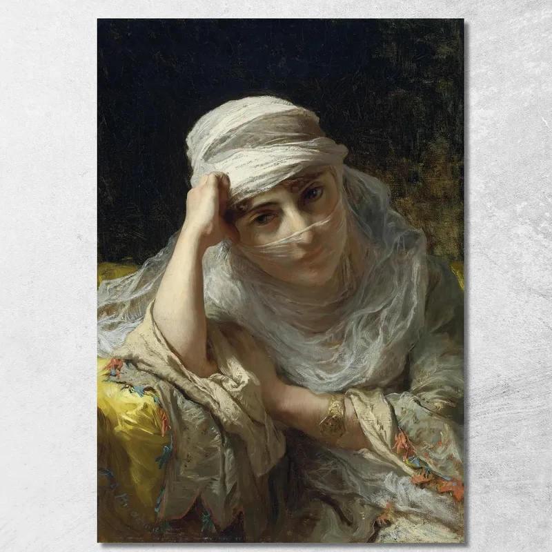 Una Bellezza Di Costantinopoli Frederick Arthur Bridgman quadro stampa su tela