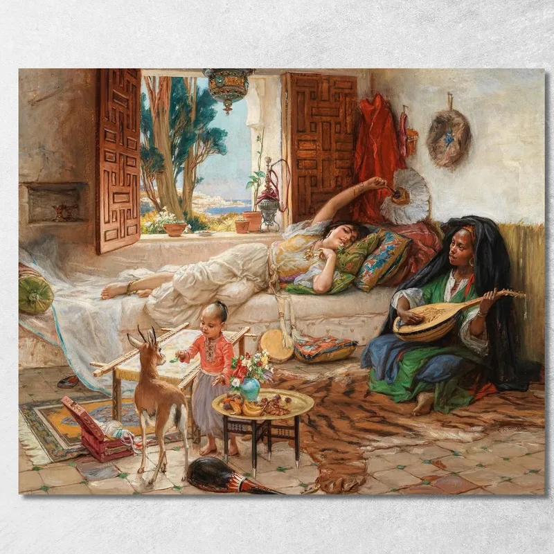 Un Pomeriggio Ad Algeri Frederick Arthur Bridgman quadro stampa su tela