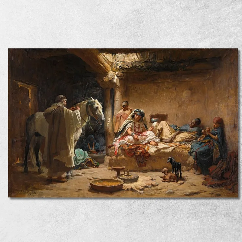 Un Interno A Biskra Frederick Arthur Bridgman quadro stampa su tela