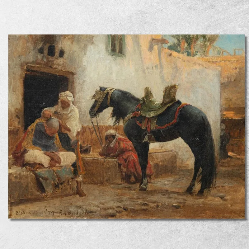 Barbiere Di Biskra Frederick Arthur Bridgman quadro stampa su tela