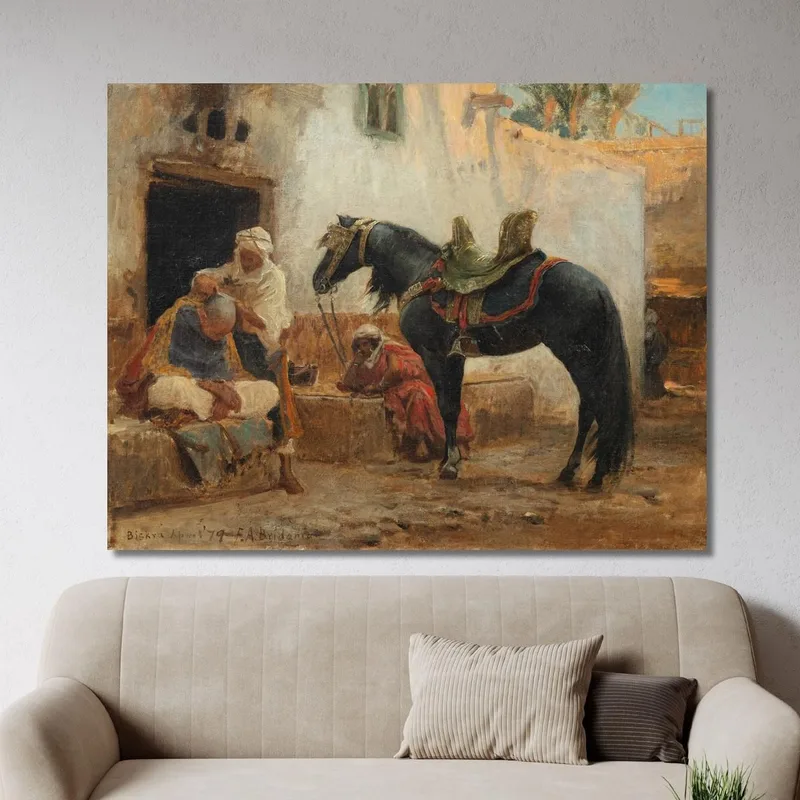 Barbiere Di Biskra Frederick Arthur Bridgman quadro stampa su tela