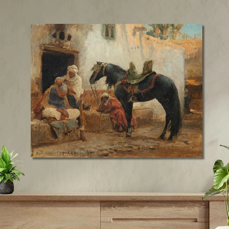 Barbiere Di Biskra Frederick Arthur Bridgman quadro stampa su tela