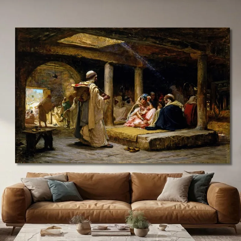 Caffè A Biskra Algeria Frederick Arthur Bridgman