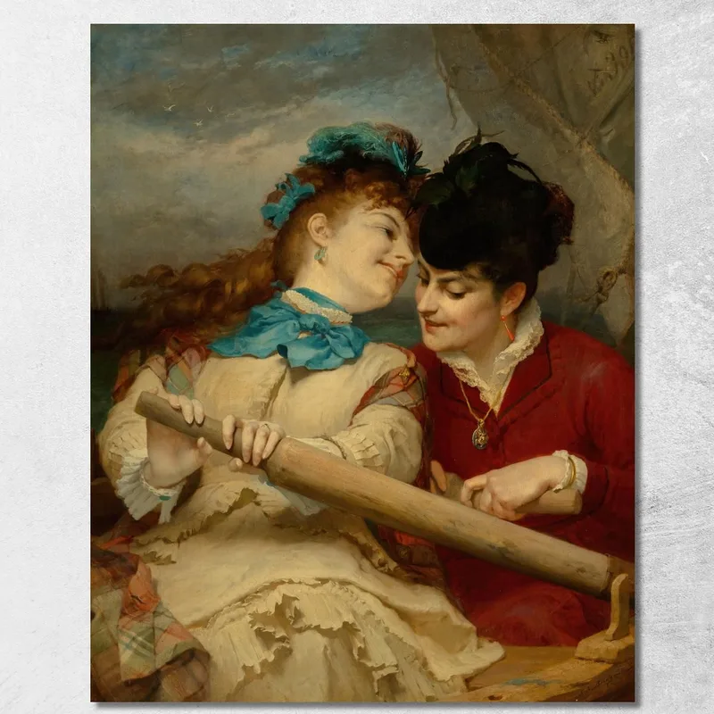 Riguardo Ciò Di Cui Parlano Le Giovani Donne Frederick Arthur Bridgman quadro stampa su tela