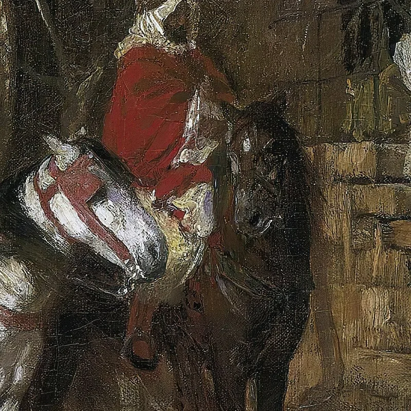 Cavalier Dans Une Cour Frederick Arthur Bridgman