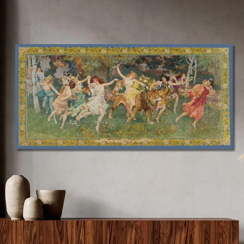 La Festa Dei Boschi Le Baccanti Frederick Arthur Bridgman quadro stampa su tela