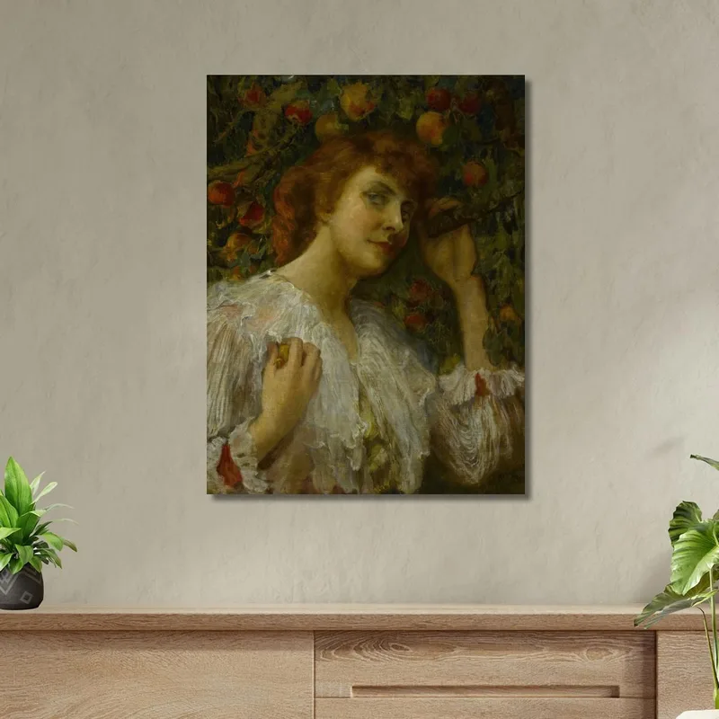 Dame Mit Pfirsichen Frederick Arthur Bridgman