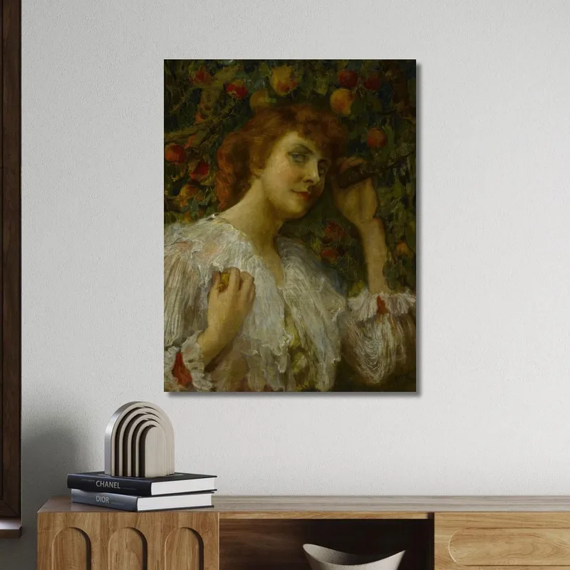 Dame Mit Pfirsichen Frederick Arthur Bridgman