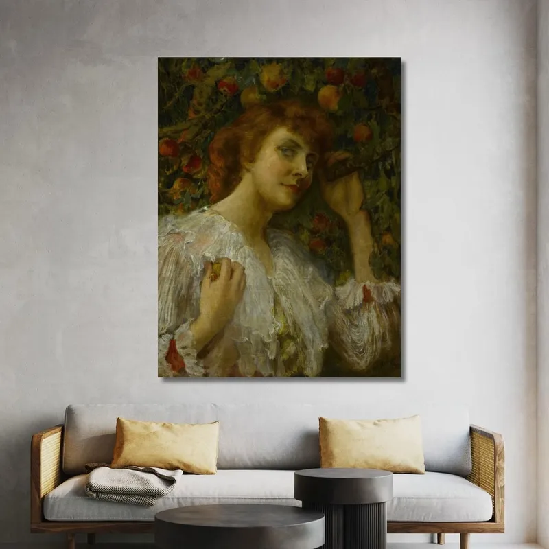 Dame Mit Pfirsichen Frederick Arthur Bridgman