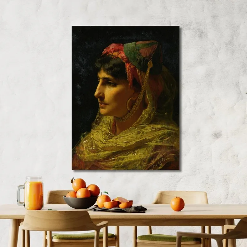 Porträt Einer Frau Frederick Arthur Bridgman