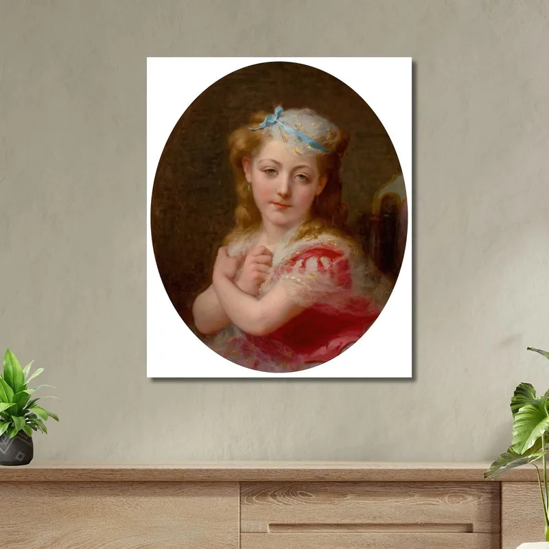 Porträt Eines Jungen Mädchens Frederick Arthur Bridgman