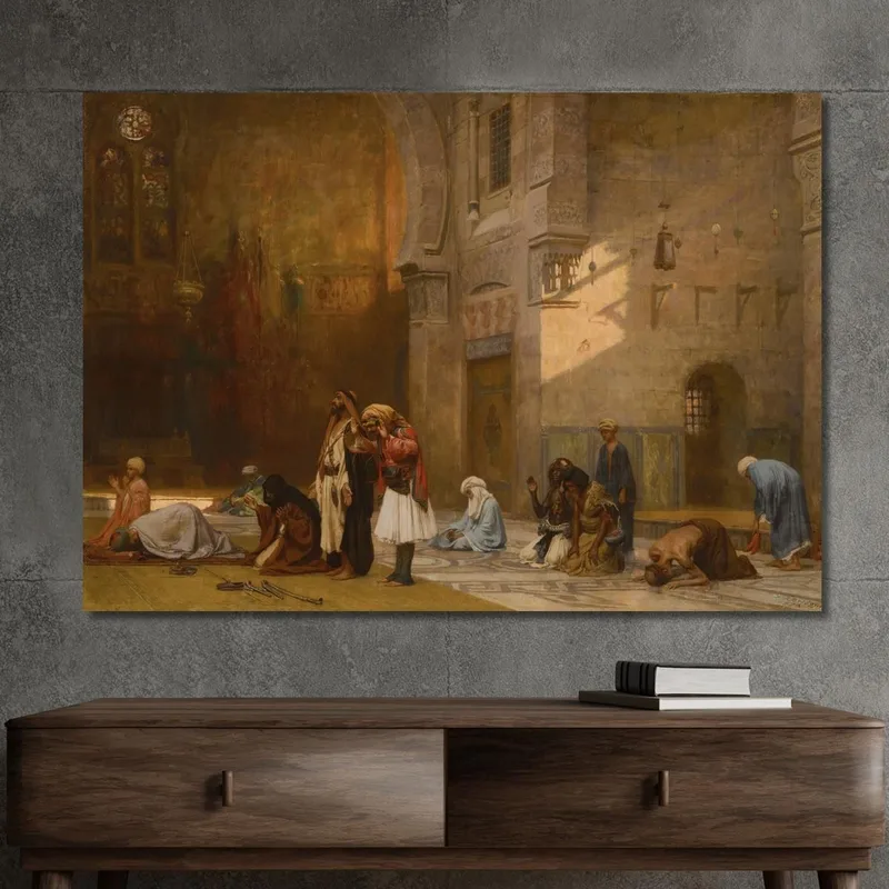 Gebet In Der Moschee Kairo Frederick Arthur Bridgman