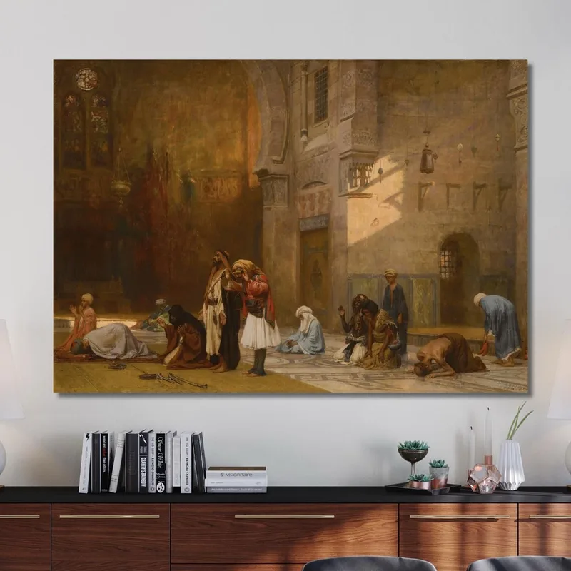 Gebet In Der Moschee Kairo Frederick Arthur Bridgman