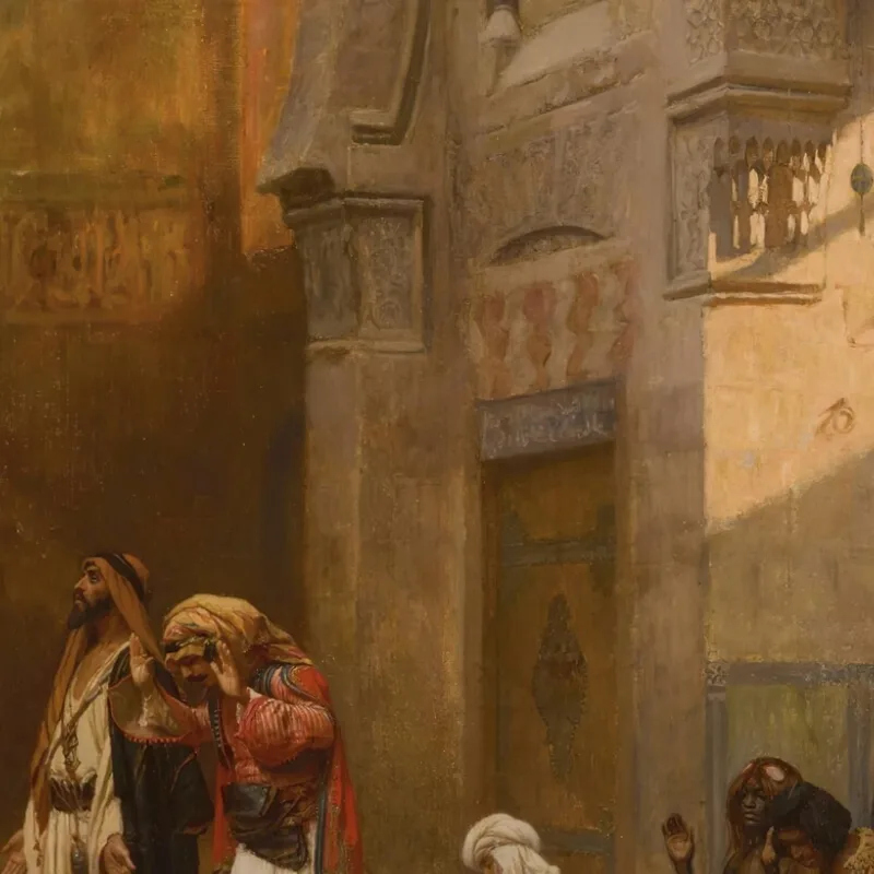 Gebet In Der Moschee Kairo Frederick Arthur Bridgman