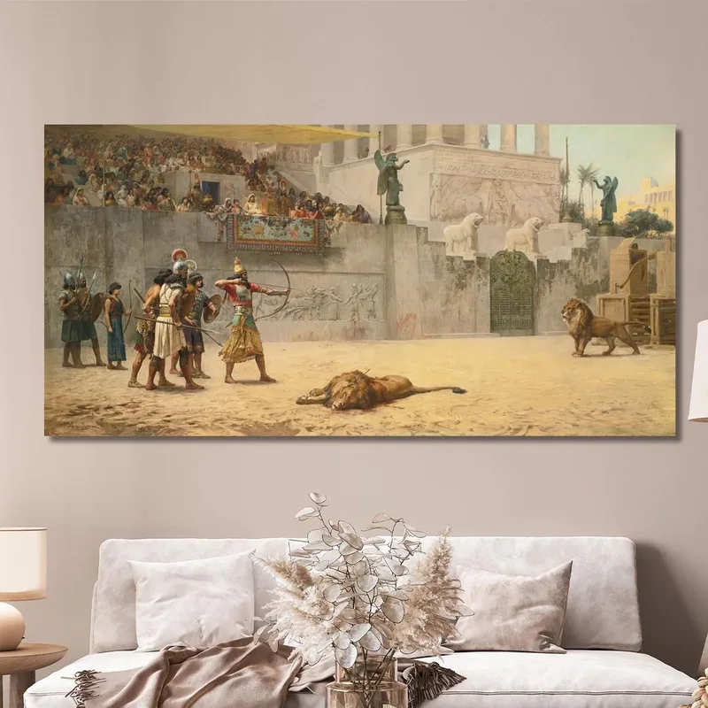 La Deviazione Di Un Re Assiro Frederick Arthur Bridgman quadro stampa su tela