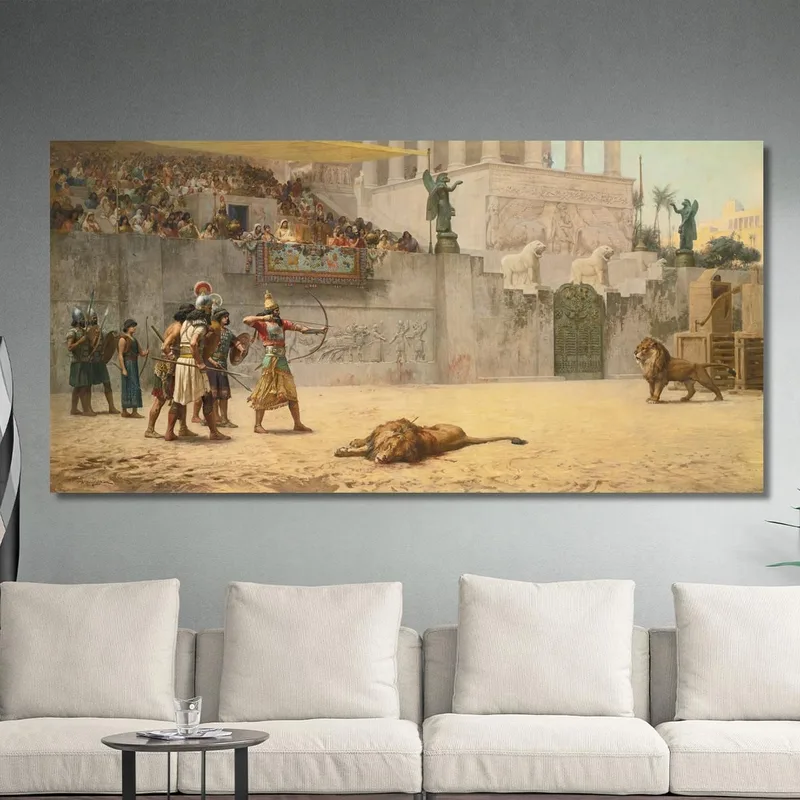 La Deviazione Di Un Re Assiro Frederick Arthur Bridgman quadro stampa su tela