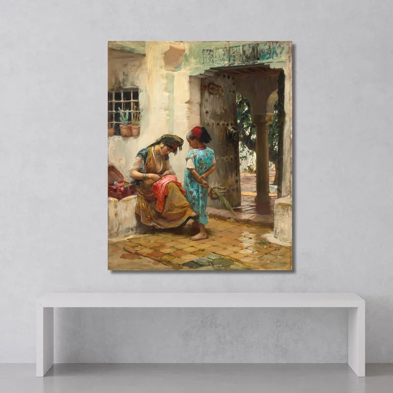 Die Nähstunde Frederick Arthur Bridgman