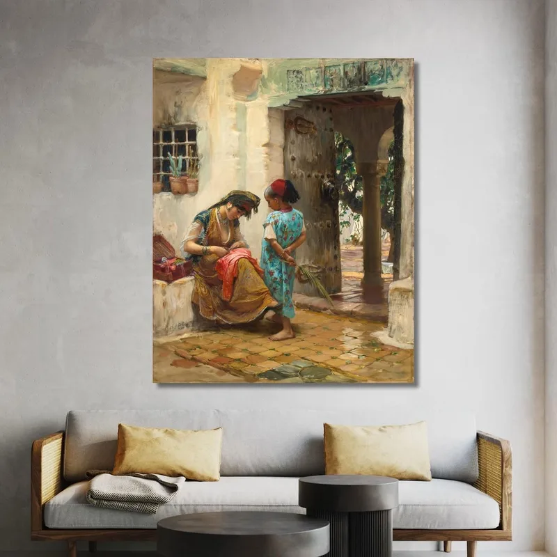 Die Nähstunde Frederick Arthur Bridgman