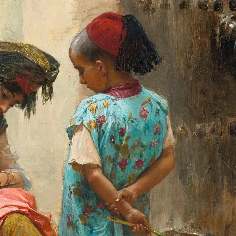 Die Nähstunde Frederick Arthur Bridgman