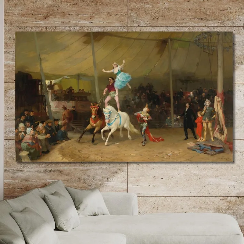 Un Cirque En Province Il Circo Americano In Francia Frederick Arthur Bridgman quadro stampa su tela