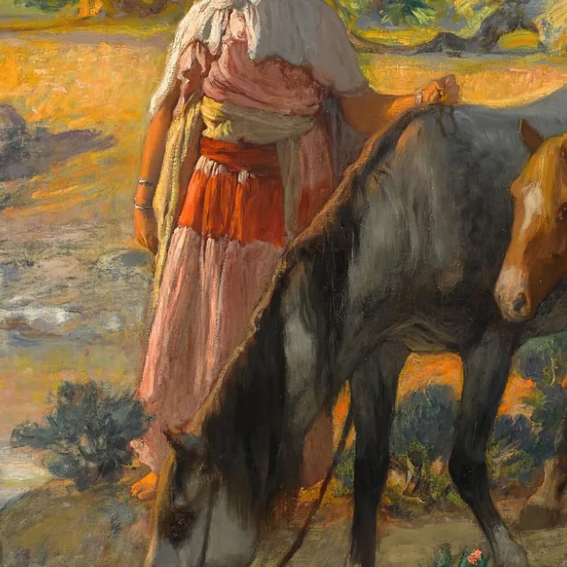 Tränken Der Pferde Frederick Arthur Bridgman