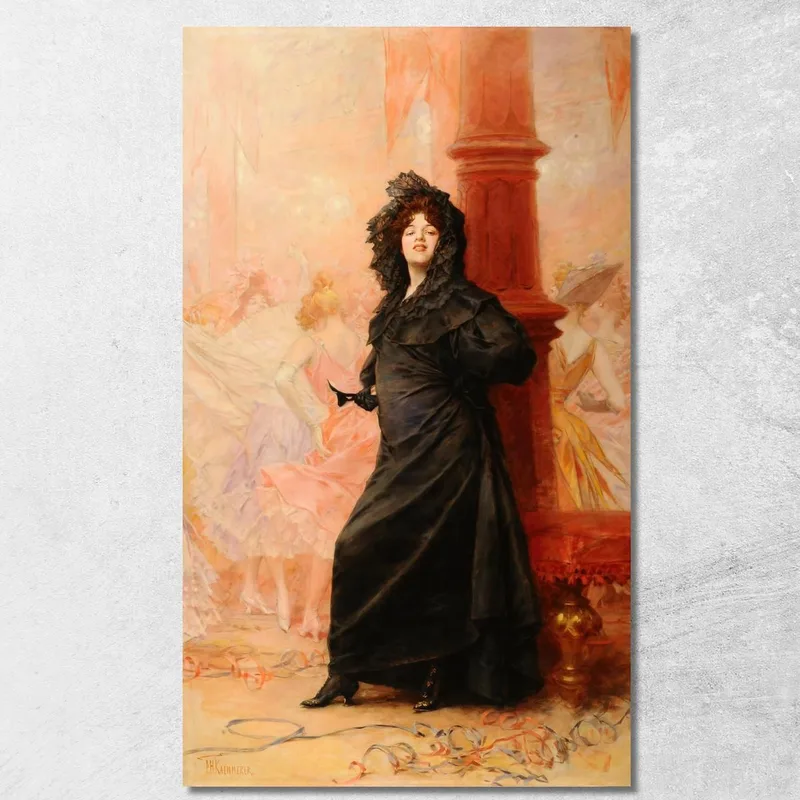 Mascherata Frederik Hendrik Kaemmerer quadro stampa su tela