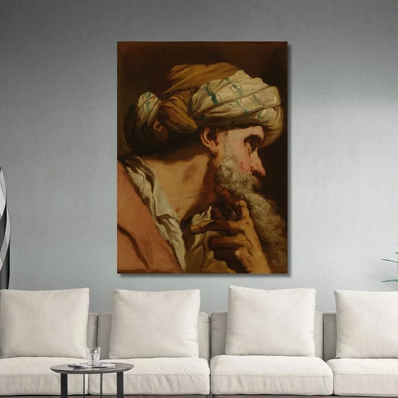 Testa Di Un Uomo In Costume Orientale Gaetano Gandolfi