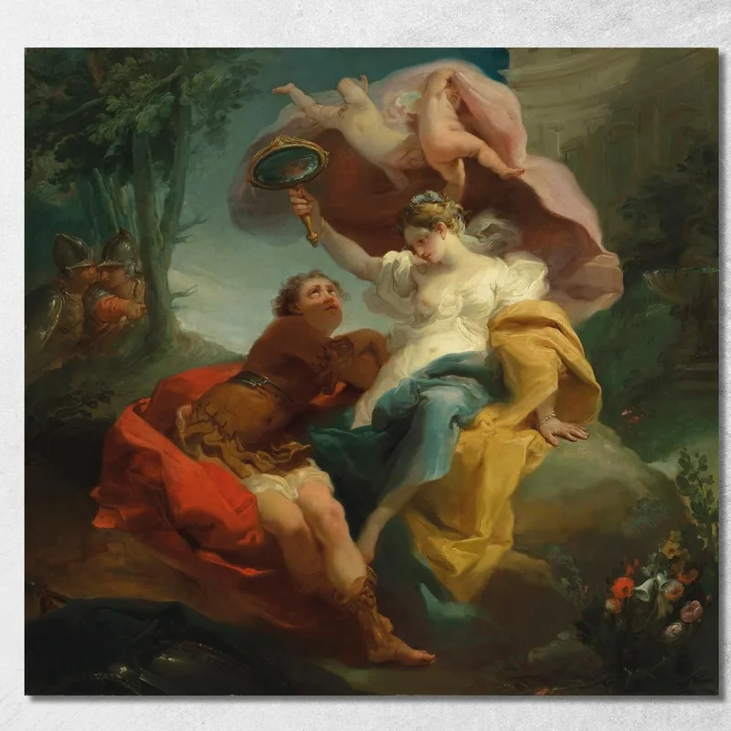 Rinaldo E Armida Nel Giardino Delle Delizie Gaetano Gandolfi quadro stampa su tela