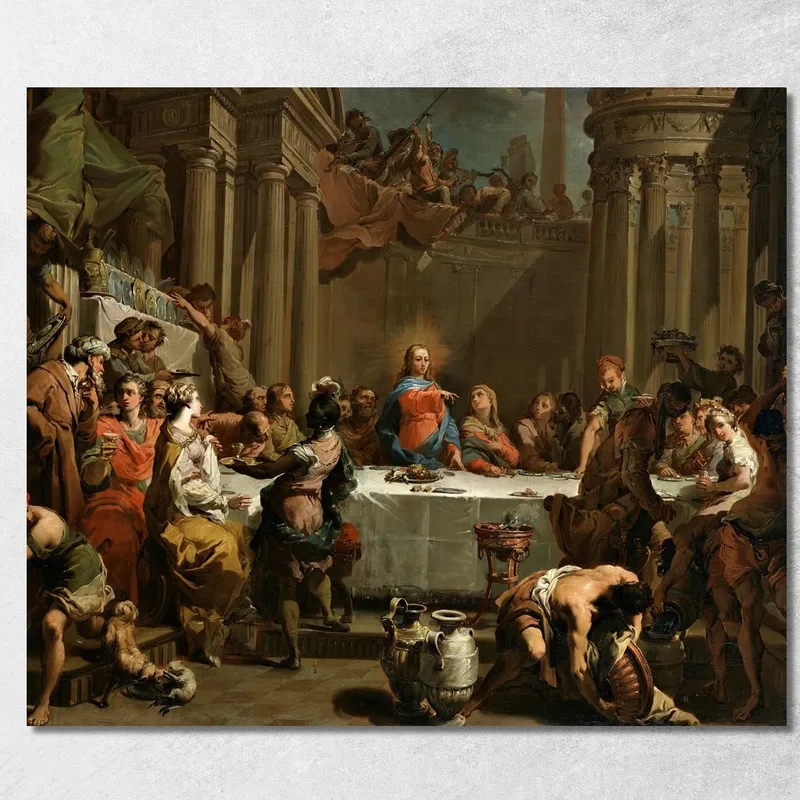 Le Nozze Di Cana Gaetano Gandolfi quadro stampa su tela