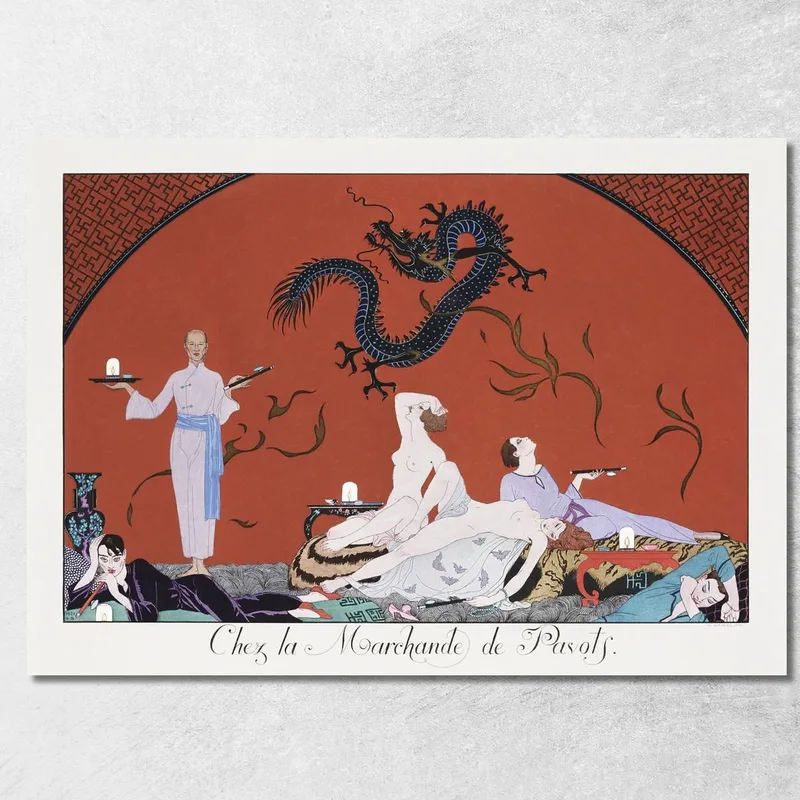 Beim Poppy Merchant’S George Barbier drucken auf leinwand