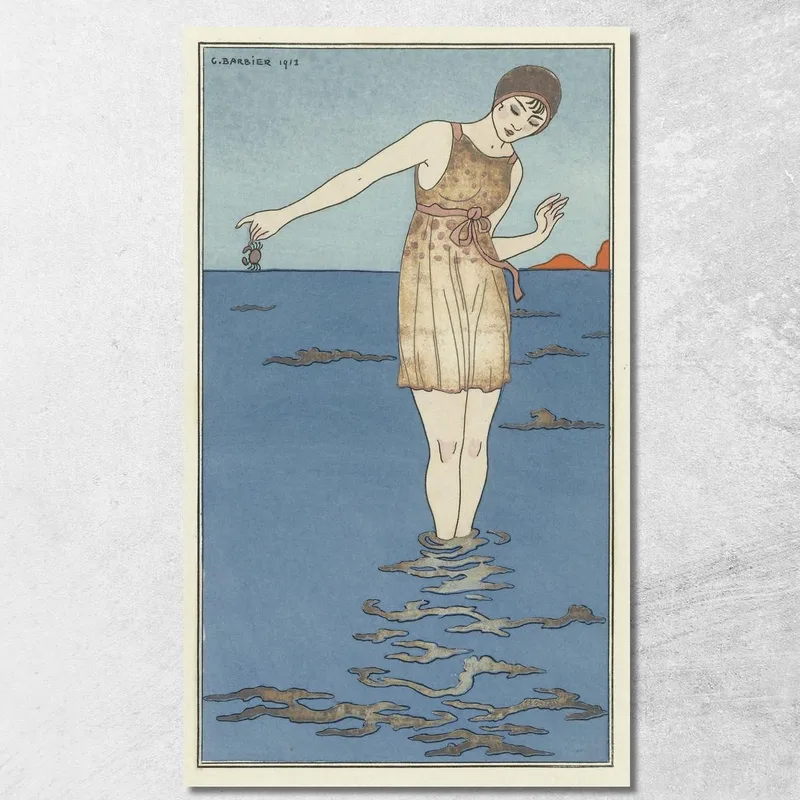 Badeanzug George Barbier drucken auf leinwand