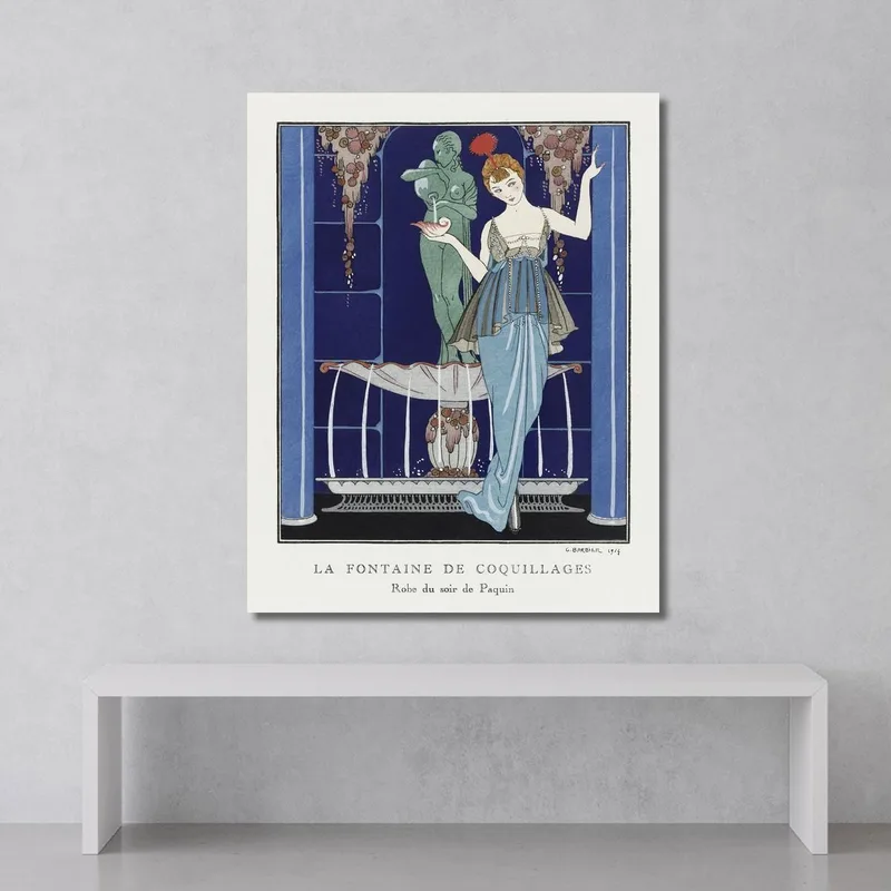 La Fontaine De Coquillages Robe Du Soir De Paquin George Barbier