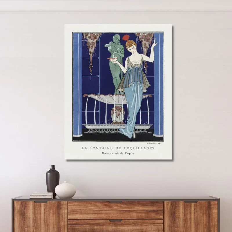 La Fontaine De Coquillages Robe Du Soir De Paquin George Barbier
