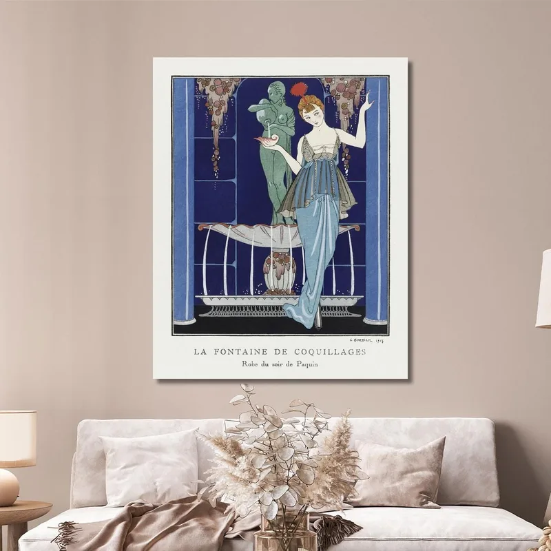 La Fontaine De Coquillages Robe Du Soir De Paquin George Barbier