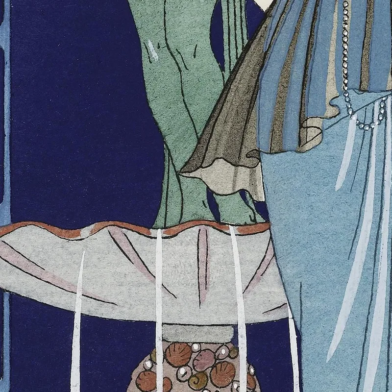 La Fontaine De Coquillages Robe Du Soir De Paquin George Barbier
