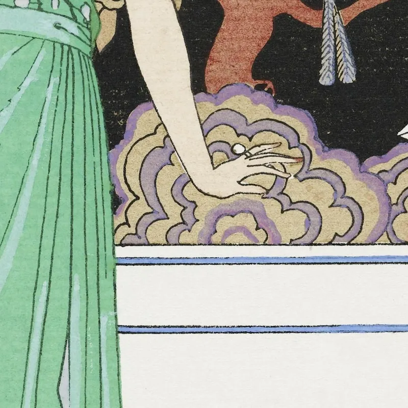 Die Erste Unvorsichtigkeit Biers Abendkleid George Barbier