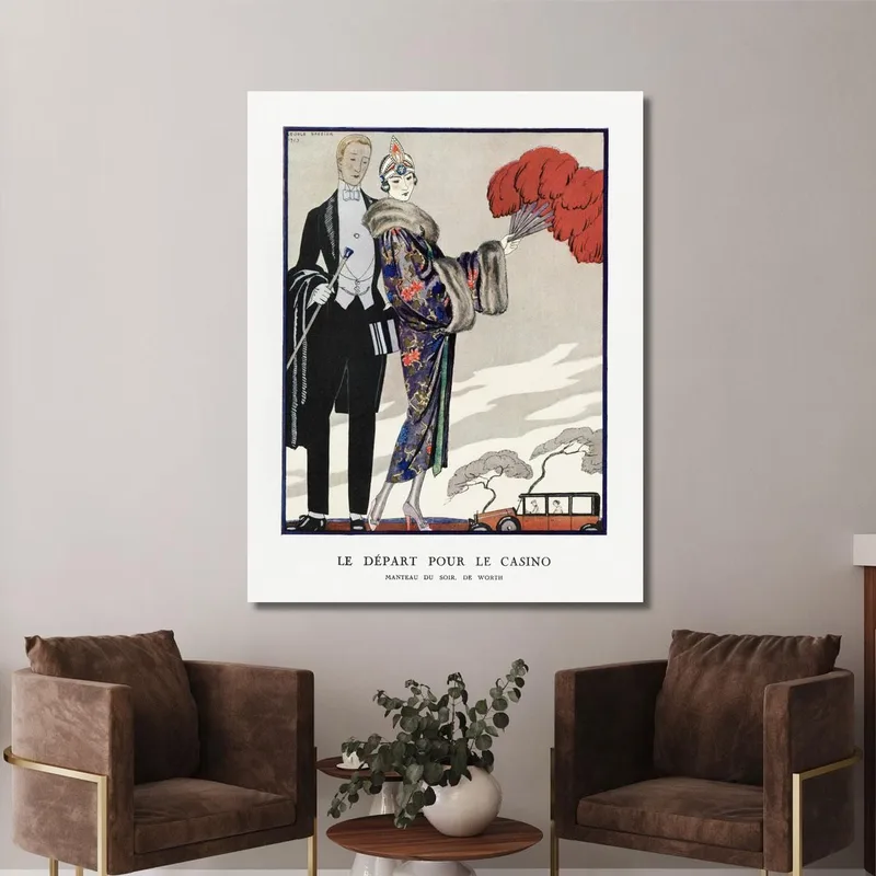 Abfahrt Zum Casino Evening Coat Of Worth George Barbier